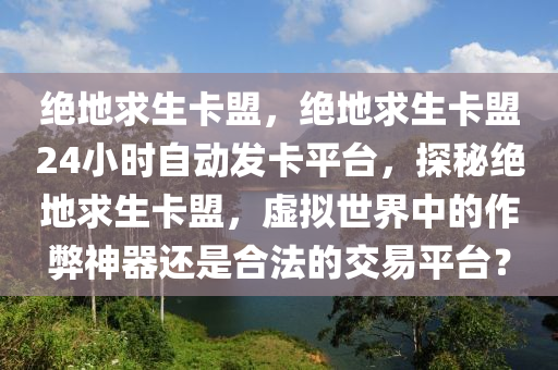 绝地求生卡盟，绝地求生卡盟24小时自动发卡平台，探秘绝地求生卡盟，虚拟世界中的作弊神器还是合法的交易平台？