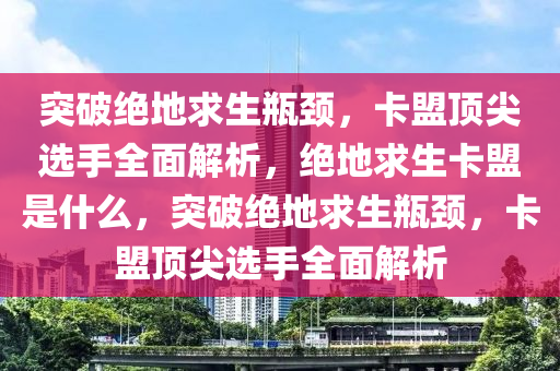 突破绝地求生瓶颈，卡盟顶尖选手全面解析，绝地求生卡盟是什么，突破绝地求生瓶颈，卡盟顶尖选手全面解析