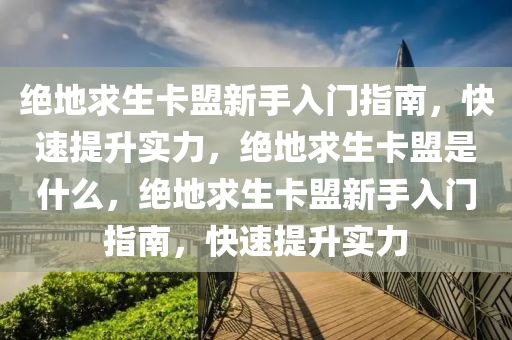 绝地求生卡盟新手入门指南，快速提升实力，绝地求生卡盟是什么，绝地求生卡盟新手入门指南，快速提升实力