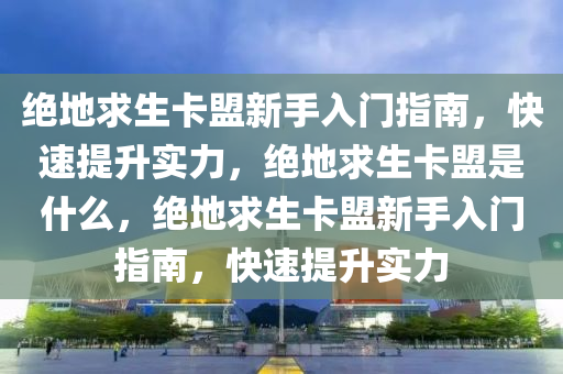 绝地求生卡盟新手入门指南，快速提升实力，绝地求生卡盟是什么，绝地求生卡盟新手入门指南，快速提升实力
