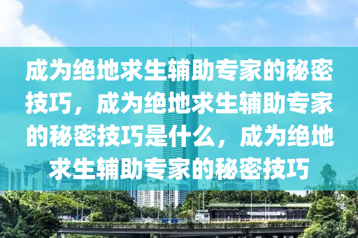 成为绝地求生辅助专家的秘密技巧，成为绝地求生辅助专家的秘密技巧是什么，成为绝地求生辅助专家的秘密技巧