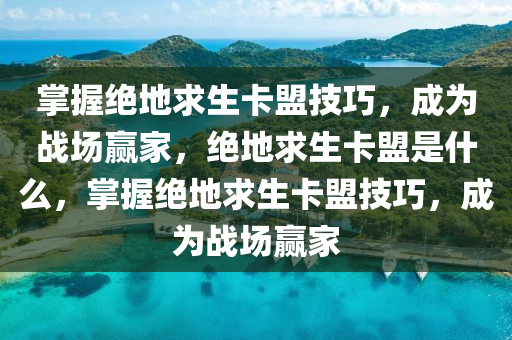掌握绝地求生卡盟技巧，成为战场赢家，绝地求生卡盟是什么，掌握绝地求生卡盟技巧，成为战场赢家