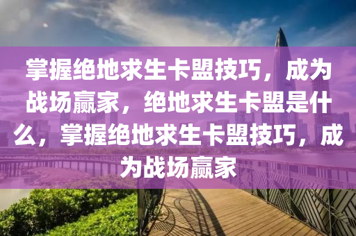 掌握绝地求生卡盟技巧，成为战场赢家，绝地求生卡盟是什么，掌握绝地求生卡盟技巧，成为战场赢家