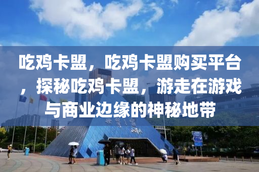 吃鸡卡盟，吃鸡卡盟购买平台，探秘吃鸡卡盟，游走在游戏与商业边缘的神秘地带