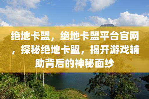 绝地卡盟，绝地卡盟平台官网，探秘绝地卡盟，揭开游戏辅助背后的神秘面纱