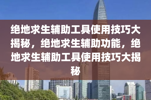 绝地求生辅助工具使用技巧大揭秘，绝地求生辅助功能，绝地求生辅助工具使用技巧大揭秘