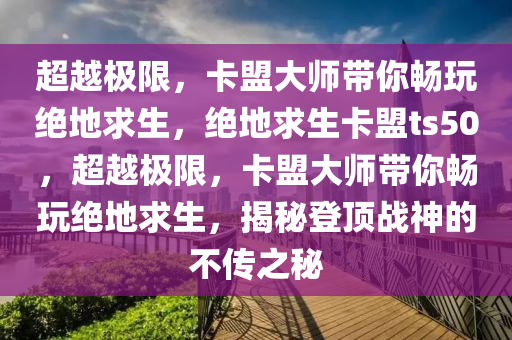 超越极限，卡盟大师带你畅玩绝地求生，绝地求生卡盟ts50，超越极限，卡盟大师带你畅玩绝地求生，揭秘登顶战神的不传之秘