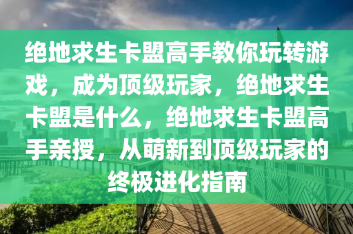 绝地求生卡盟高手教你玩转游戏，成为顶级玩家，绝地求生卡盟是什么，绝地求生卡盟高手亲授，从萌新到顶级玩家的终极进化指南