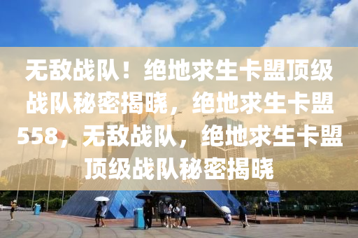 无敌战队！绝地求生卡盟顶级战队秘密揭晓，绝地求生卡盟558，无敌战队，绝地求生卡盟顶级战队秘密揭晓