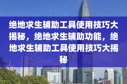 绝地求生辅助工具使用技巧大揭秘，绝地求生辅助功能，绝地求生辅助工具使用技巧大揭秘