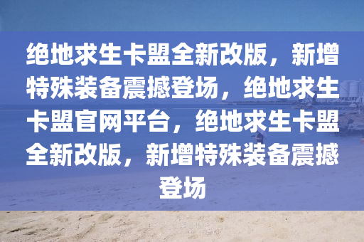 绝地求生卡盟全新改版，新增特殊装备震撼登场，绝地求生卡盟官网平台，绝地求生卡盟全新改版，新增特殊装备震撼登场