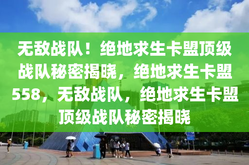 无敌战队！绝地求生卡盟顶级战队秘密揭晓，绝地求生卡盟558，无敌战队，绝地求生卡盟顶级战队秘密揭晓