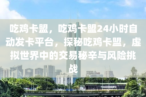 吃鸡卡盟，吃鸡卡盟24小时自动发卡平台，探秘吃鸡卡盟，虚拟世界中的交易秘辛与风险挑战