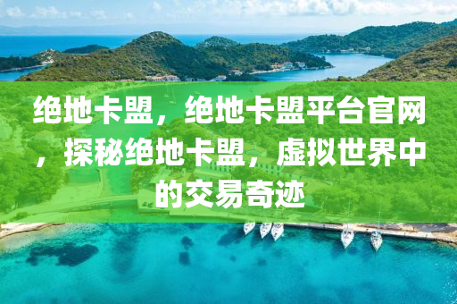 绝地卡盟，绝地卡盟平台官网，探秘绝地卡盟，虚拟世界中的交易奇迹