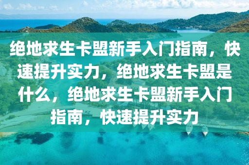 绝地求生卡盟新手入门指南，快速提升实力，绝地求生卡盟是什么，绝地求生卡盟新手入门指南，快速提升实力