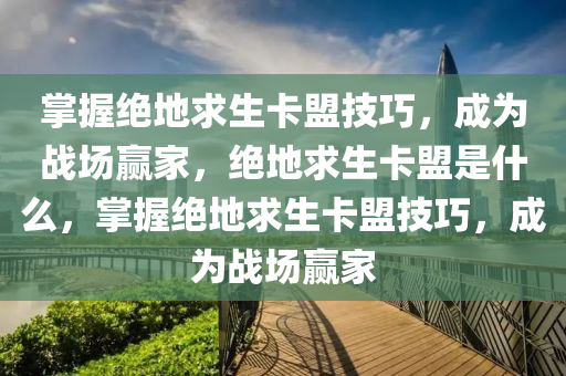 掌握绝地求生卡盟技巧，成为战场赢家，绝地求生卡盟是什么，掌握绝地求生卡盟技巧，成为战场赢家