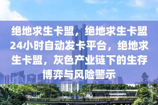 绝地求生卡盟，绝地求生卡盟24小时自动发卡平台，绝地求生卡盟，灰色产业链下的生存博弈与风险警示