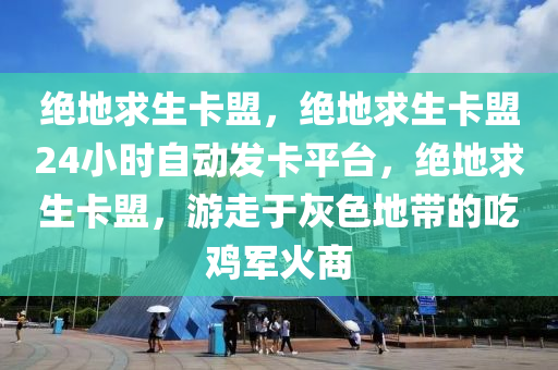绝地求生卡盟，绝地求生卡盟24小时自动发卡平台，绝地求生卡盟，游走于灰色地带的吃鸡军火商