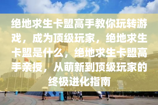 绝地求生卡盟高手教你玩转游戏，成为顶级玩家，绝地求生卡盟是什么，绝地求生卡盟高手亲授，从萌新到顶级玩家的终极进化指南