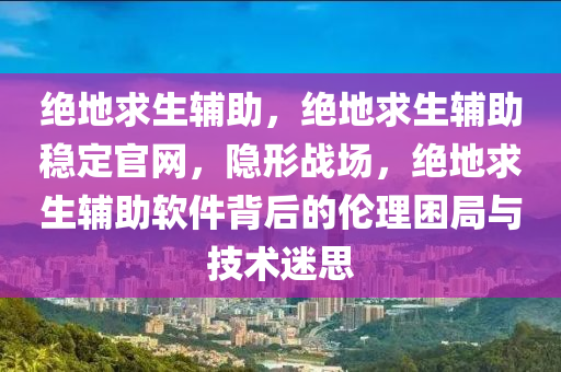 绝地求生辅助，绝地求生辅助稳定官网，隐形战场，绝地求生辅助软件背后的伦理困局与技术迷思