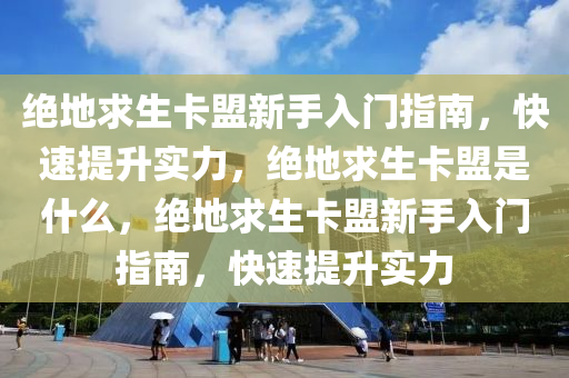 绝地求生卡盟新手入门指南，快速提升实力，绝地求生卡盟是什么，绝地求生卡盟新手入门指南，快速提升实力