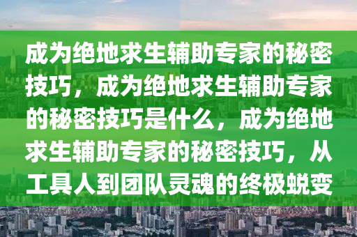 成为绝地求生辅助专家的秘密技巧，成为绝地求生辅助专家的秘密技巧是什么，成为绝地求生辅助专家的秘密技巧，从工具人到团队灵魂的终极蜕变