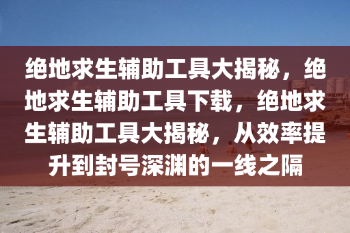 绝地求生辅助工具大揭秘，绝地求生辅助工具下载，绝地求生辅助工具大揭秘，从效率提升到封号深渊的一线之隔