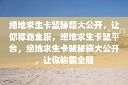 绝地求生卡盟秘籍大公开，让你称霸全服，绝地求生卡盟平台，绝地求生卡盟秘籍大公开，让你称霸全服