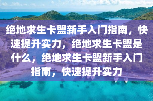 绝地求生卡盟新手入门指南，快速提升实力，绝地求生卡盟是什么，绝地求生卡盟新手入门指南，快速提升实力