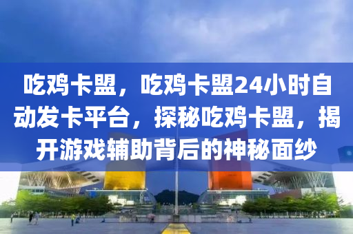 吃鸡卡盟，吃鸡卡盟24小时自动发卡平台，探秘吃鸡卡盟，揭开游戏辅助背后的神秘面纱
