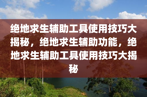 绝地求生辅助工具使用技巧大揭秘，绝地求生辅助功能，绝地求生辅助工具使用技巧大揭秘