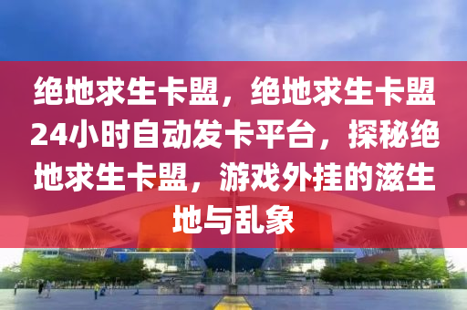 绝地求生卡盟，绝地求生卡盟24小时自动发卡平台，探秘绝地求生卡盟，游戏外挂的滋生地与乱象