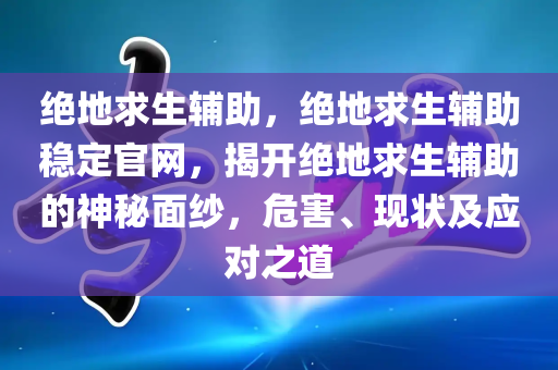 绝地求生辅助，绝地求生辅助稳定官网，揭开绝地求生辅助的神秘面纱，危害、现状及应对之道