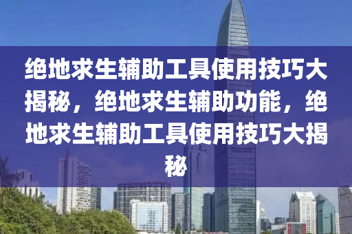 绝地求生辅助工具使用技巧大揭秘，绝地求生辅助功能，绝地求生辅助工具使用技巧大揭秘