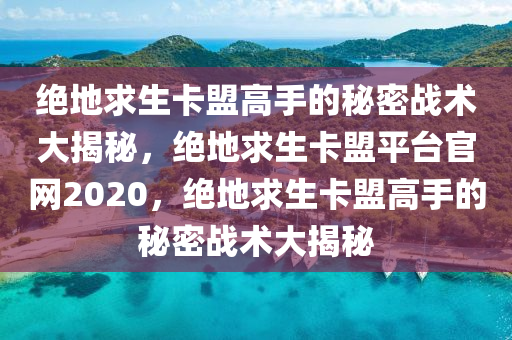 绝地求生卡盟高手的秘密战术大揭秘，绝地求生卡盟平台官网2020，绝地求生卡盟高手的秘密战术大揭秘