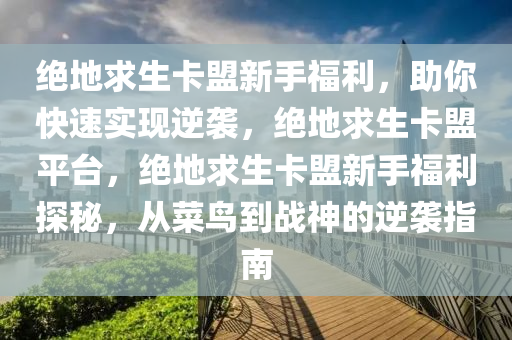 绝地求生卡盟新手福利，助你快速实现逆袭，绝地求生卡盟平台，绝地求生卡盟新手福利探秘，从菜鸟到战神的逆袭指南