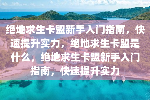 绝地求生卡盟新手入门指南，快速提升实力，绝地求生卡盟是什么，绝地求生卡盟新手入门指南，快速提升实力