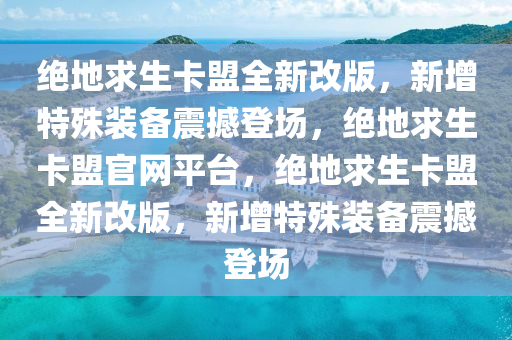 绝地求生卡盟全新改版，新增特殊装备震撼登场，绝地求生卡盟官网平台，绝地求生卡盟全新改版，新增特殊装备震撼登场