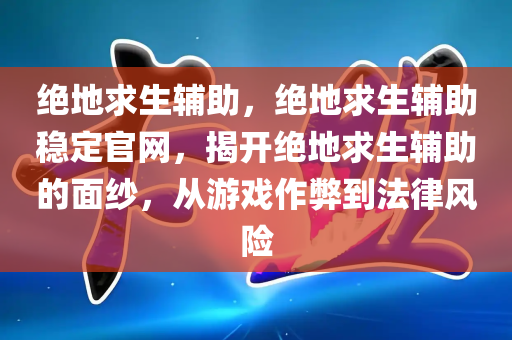 绝地求生辅助，绝地求生辅助稳定官网，揭开绝地求生辅助的面纱，从游戏作弊到法律风险