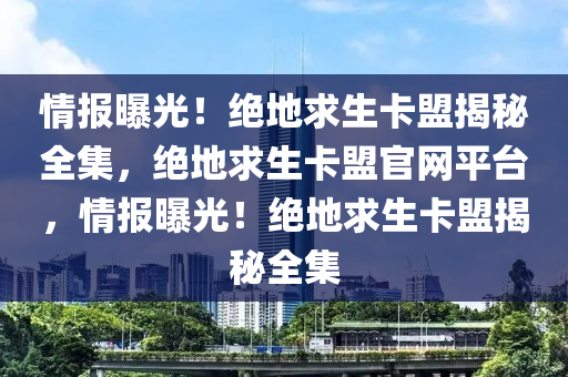 情报曝光！绝地求生卡盟揭秘全集，绝地求生卡盟官网平台，情报曝光！绝地求生卡盟揭秘全集