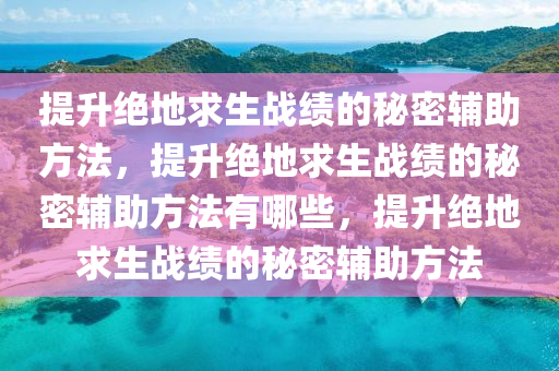 提升绝地求生战绩的秘密辅助方法，提升绝地求生战绩的秘密辅助方法有哪些，提升绝地求生战绩的秘密辅助方法