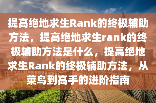 提高绝地求生Rank的终极辅助方法，提高绝地求生rank的终极辅助方法是什么，提高绝地求生Rank的终极辅助方法，从菜鸟到高手的进阶指南