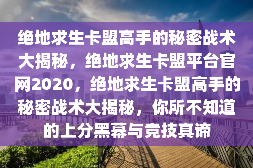 绝地求生卡盟高手的秘密战术大揭秘，绝地求生卡盟平台官网2020，绝地求生卡盟高手的秘密战术大揭秘，你所不知道的上分黑幕与竞技真谛