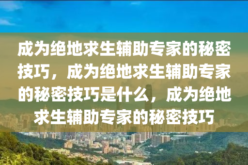 成为绝地求生辅助专家的秘密技巧，成为绝地求生辅助专家的秘密技巧是什么，成为绝地求生辅助专家的秘密技巧