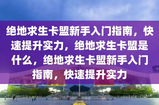 绝地求生卡盟新手入门指南，快速提升实力，绝地求生卡盟是什么，绝地求生卡盟新手入门指南，快速提升实力