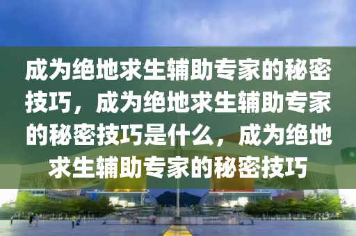 成为绝地求生辅助专家的秘密技巧，成为绝地求生辅助专家的秘密技巧是什么，成为绝地求生辅助专家的秘密技巧