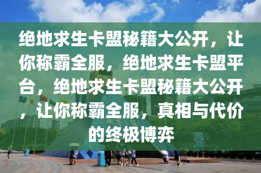 绝地求生卡盟秘籍大公开，让你称霸全服，绝地求生卡盟平台，绝地求生卡盟秘籍大公开，让你称霸全服，真相与代价的终极博弈