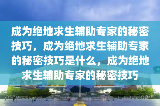 成为绝地求生辅助专家的秘密技巧，成为绝地求生辅助专家的秘密技巧是什么，成为绝地求生辅助专家的秘密技巧