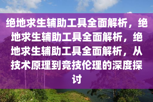 绝地求生辅助工具全面解析，绝地求生辅助工具全面解析，绝地求生辅助工具全面解析，从技术原理到竞技伦理的深度探讨