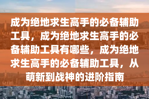 成为绝地求生高手的必备辅助工具，成为绝地求生高手的必备辅助工具有哪些，成为绝地求生高手的必备辅助工具，从萌新到战神的进阶指南